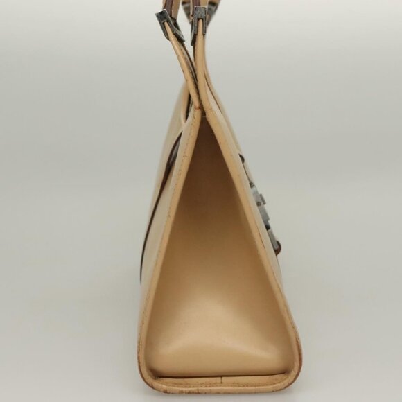 GUCCI Jackie Hand Bag Leather Beige Silver 002 1067 Auth bs28439 - Picture 5 of 16